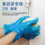 TWTCKYUS一次性手套级tpe加厚卫生餐饮清洁PVC防护手套耐用100只 蓝色TPE级(100只)加厚耐 S