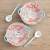 唯铭诺碗餐具可爱沙拉水果碗酸奶碗带勺甜品碗陶瓷6.5-8英寸双耳碗 7.5英寸双耳碗一只装带勺-幸运熊