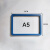 PVC塑料标识框货架仓库标识牌a4指示框可定制pop标签框卡库房框 A5框(22X15cm) 蓝色 1x1cm