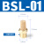 长头铜尖头平头电磁阀消声器可调节流塑料消音器BSL01020304 塑料消声器1分