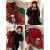 以欧（YIOU）红色新年围巾圣诞女冬季韩版格子百搭保暖感潮新年礼物氛围感A53 圣诞红 F