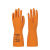 兰浪耐酸碱手套橡胶耐酸碱防化手套实验室清洁工业劳保手套 加长款1双兰浪SR242型橡胶手套长度42厘米 XL