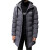 冬季服男2023新款加厚中长款连帽外套男装保暖 929黑色(送围巾) M(80-100斤)