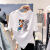 显瘦可爱韩版印花女洋气网红爆款时尚外穿圆领ins百搭新款短袖T恤 7766白色 M