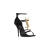 圣罗兰（YSL）高跟鞋凉鞋YSL标识小牛皮黑色细跟跟高10厘米520送礼 黑色 34