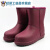 定制适用于女士雨鞋冬季加绒保暖雨靴中筒防滑水鞋加厚EVA泡沫靴 加棉酒红色 36.37