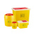 旷峙 实验室耗材 垃圾桶 锐器盒 圆形利器盒 黄色一次性塑料方形垃圾桶 8L圆形