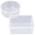 水槽圆形塑料方形实验试剂瓶托盘加厚大号容器透明塑料水槽试验盒 水槽圆形20*10CM