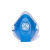 海固自吸过滤式防毒面具半面罩 宝蓝灰硅胶 HG-500