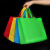 采易乐 无纺布手提袋 广告袋环保购物袋外卖打包袋 横款40*30*10cm（10个）颜色随机09120
