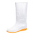 钢米 GH0024平底易清洗雨鞋 养殖场雨靴胶鞋防水鞋 39码白色(双)