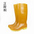 正耐利高筒雨鞋石板材工厂工矿劳保雨靴加厚牛筋底耐磨水鞋 黄色 正常码 38
