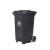 圣路欧C  垃圾桶红色脚踏垃圾桶环卫分类物业小区室外户外酒店商用塑料带盖100U型号 550*470*840mm  