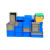 物流箱塑料长方形带盖周转箱加厚工业蓝色收纳箱龟缸胶箱整理箱子 外尺寸：600*400*175