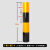 红白反光膜黑黄立柱警示桩电线杆反光贴片交通安全电力防撞反光条 80cm二黄二黑整卷50米