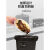黑色垃圾袋大号家用加厚手提式平口塑料袋垃圾桶大容量商用餐饮 80*100加厚平口50个黑色
