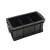 加厚长方形塑料收纳箱带盖五金零件盒小号黑色工具箱不是防净电箱 黑色+专用无格箱 收纳零件盒