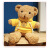 地推玩偶可爱呆萌网红泰迪熊公仔礼盒小熊带礼盒彩灯毛绒玩具 玫瑰绒-黄色卫衣-米熊 30厘米 0.2kg