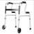 定制适用老年人助行器助力拐杖助步车骨折康复走路残疾专用辅助行 航空铝合金单弯