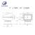 游艇遥控探照灯 船用配件卤素氙气灯快艇12V24V钓鱼艇搜索灯 黑色 12V 卤素灯 椭圆