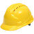 锐明凯安全帽 国标ABS工地建筑工程加厚施工头盔印字防砸玻璃钢印字 增强ABSV型款 黄色