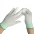 36双pu涂指涂掌手套劳保耐磨防滑透气工作干活防护手套 白色涂指手套(12双) M