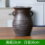 文溪（wenxi）新中式简约磨砂陶罐花瓶插花仿真向日葵花束复古花器家居客厅摆件 双耳铜色花瓶
