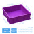 加厚正方形周转箱塑料零件盒收纳正方型塑料箱收纳盒工具箱物流箱 三格蓝色355x355x110mm