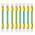 仁电国标纯铜黄绿双色光伏接地线BVR1.5/2.5/4/6平方桥架跨接连接线（孔5）4平方150mm 100根/包