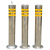 不锈钢警示柱防撞柱加厚立柱分道隔离桩警示桩钢管警示立柱桩加厚 固定款304-114*600*1.5mm