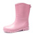 海斯迪克 日系雨鞋女款时尚外穿套鞋轻便防水胶鞋工作防滑成人中筒雨靴HKsq-362 粉红色 39码 