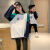 韩国网红洋气母女装卫衣亲子装2022春秋季新款撞色拼接炸街母子装 主图色 小孩90码