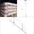 宇檬哲钢结构安全绳支架 钢结构安全绳立杆 钢结构防坠落立杆 安全立杆 红白色1.2米双道加厚