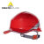 代尔塔abs夏季透气防晒遮阳绝缘建筑电工地施工程劳保安全帽头盔 红色
