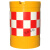 防撞桶筒圆柱形交通路障熟料吹塑滚塑注沙桶道路警示反光水马工业品 吹塑普通料60*80(红白)