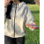 艾格百搭户外防紫外线防晒外套女夏季2024新款拉链中长款宽松连帽上衣 米白色 M