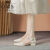 鲁伊森欧蔓莎女鞋L'ORMASAI玛丽珍鞋子女年春季新款法式复古单鞋配裙子 杏色 34