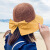 新款盆帽女夏季防晒渔夫帽洋气小香风运动防晒帽韩版女士遮阳帽 黄色