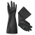 FACEMINI工业乳胶手套加长加厚耐酸碱耐腐蚀防水防化劳保手套 31cm 黑色加厚