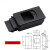 DK725-3B塑料扣弹簧黑色嵌式暗扣手搭扣侧门锁配电箱暗拉手 725浅灰色弹簧活动扣(2个) 725黑色弹簧活动扣(2个)