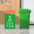 大号户外环卫垃圾桶分类大容量商用室外移动餐饮带轮子带盖240L升 30L绿色 带轮(YYN款)