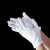 白手套棉礼仪薄款文玩盘珠布工作男女干活劳保耐磨开车夏季汗布 白色厚款（5双） XL