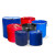 厚款圆形20L-120升闭口钢桶带盖开口铁皮镀锌金属化工铁桶 25L闭口钢桶(蓝色)  颜色随机