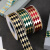 谋福 2.5cm菱形烫金丝带 缎带 手工DIY发饰绸带 双菱形-墨绿2.5cm25码（2卷装）