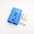 蓝色插头350A-600V电动叉车蓄电池充电口插座接插件接口 350A蓝色插头1个+2个铜端子量大