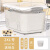 厨房家用装米桶密封米缸面粉收纳盒大米防虫防潮储存罐级米箱 象牙白-50斤透明可视 密封防虫