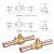 鸿森QFT冷媒球阀 6-54mm焊接口机组管道截止阀空调冷库雪种控制阀 QFT-10【9.52mm】