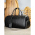 IOCN旅行包男士商务短途旅游手提行李袋牛皮大容量出差多功能健身包 黑色