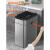智能感应式垃圾桶家用带盖厨房客厅卫生间厕所自动打包不锈钢大号 20L不锈钢色自动打包客厅厨房 12L以上