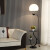 杜君落地灯简约现代客厅卧室沙发角带茶几灯设计师创意北欧立式台灯 8029黑色+12瓦暖光玉米泡